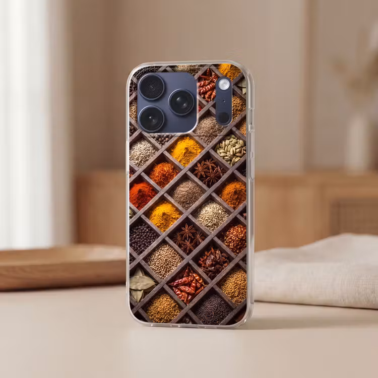 Telefoonhoesje Softcase - Kruiden - Houten - Eten — 3