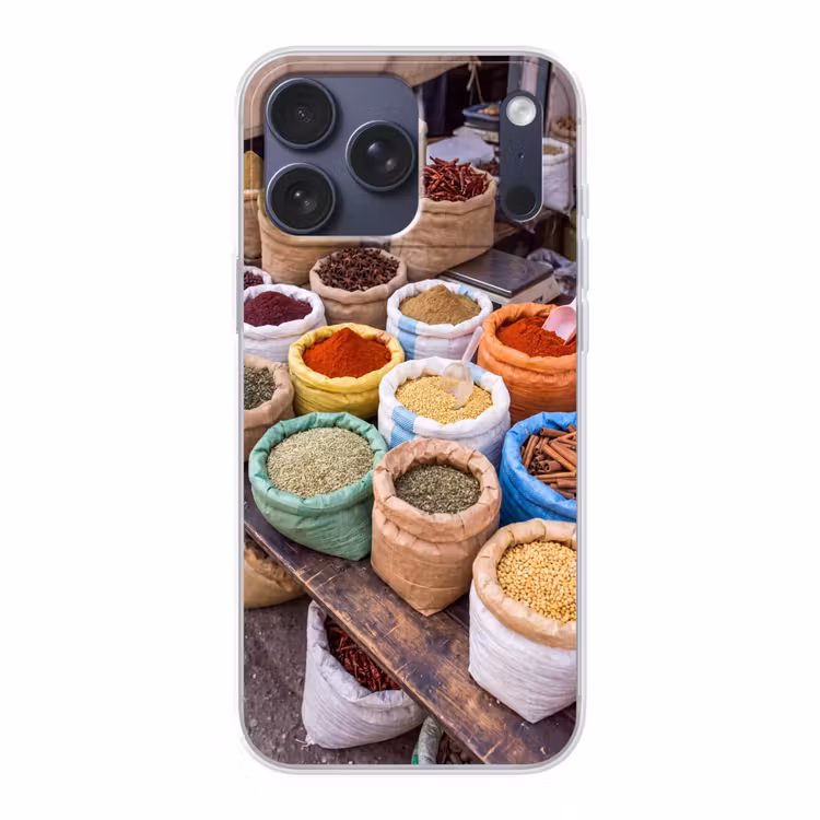 Telefoonhoesje Softcase - Kruiden - Zakken - Markt — 1