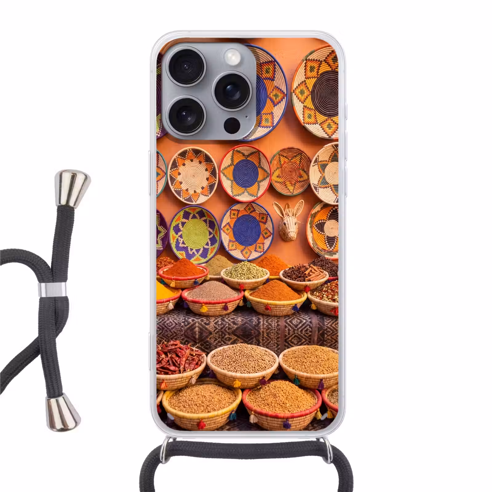 Telefoonhoesje met koord - Eten - Kleurrijk - Cultuur — 1