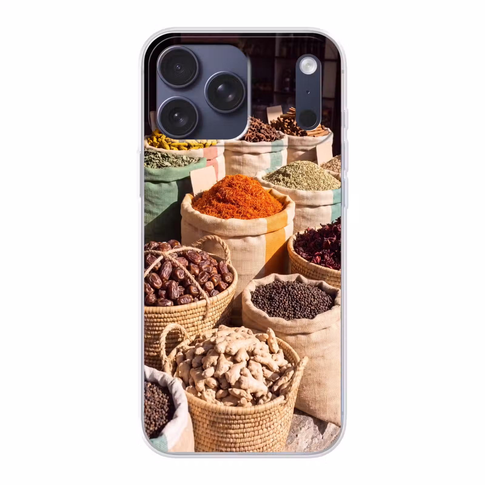 Telefoonhoesje Softcase - Kruiden - Markt - Kleurrijk — 1