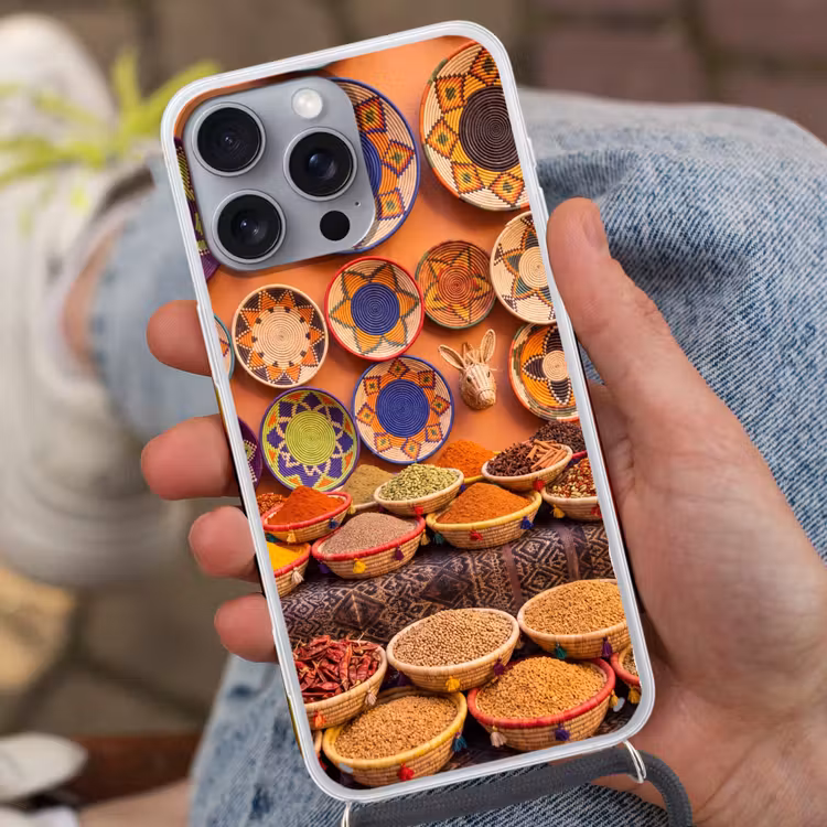 Telefoonhoesje met koord - Eten - Kleurrijk - Cultuur — 2
