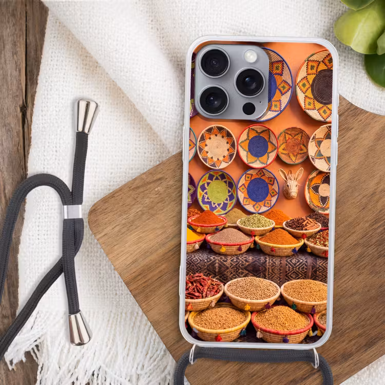Telefoonhoesje met koord - Eten - Kleurrijk - Cultuur — 3