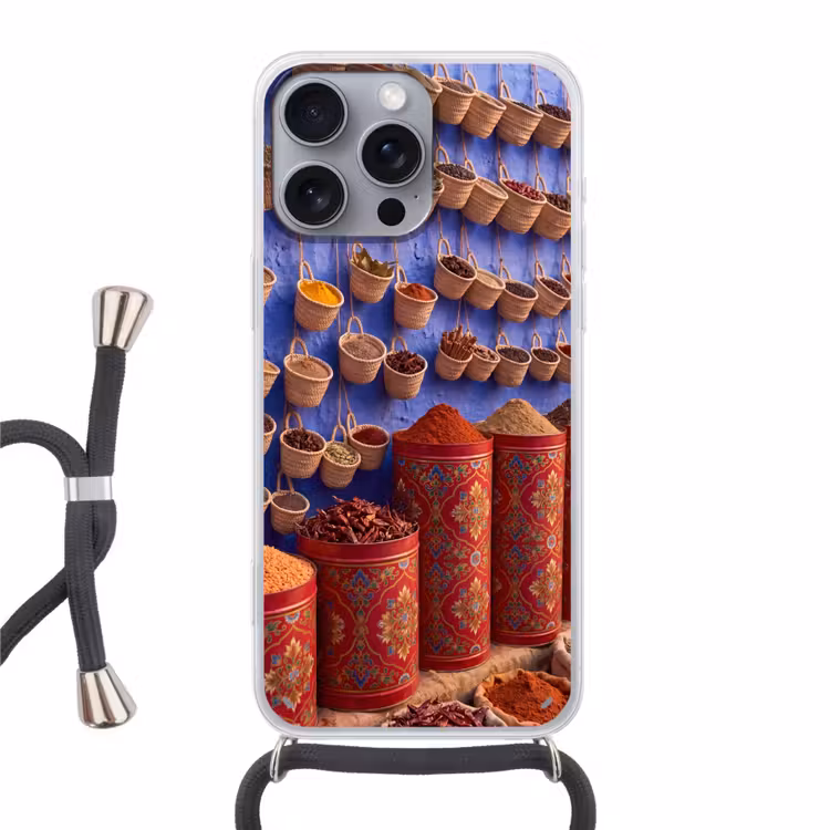 Telefoonhoesje met koord - Kruiden - Manden - Markt — 1