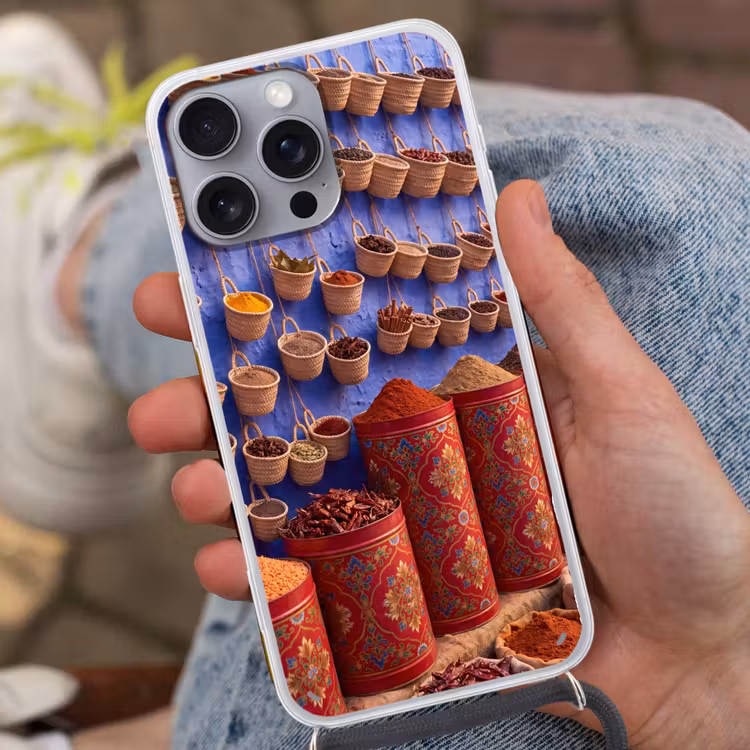 Telefoonhoesje met koord - Kruiden - Manden - Markt — 2