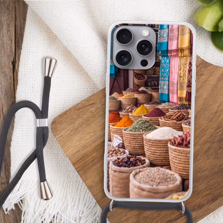 Telefoonhoesje met koord - Kruiden - Manden - Oosters — 3
