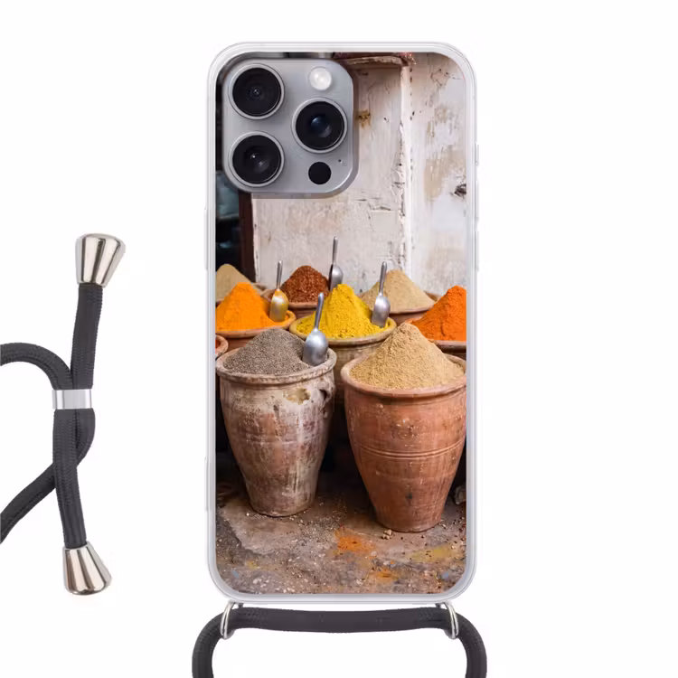 Telefoonhoesje met koord - Kruiden - Potten - Oosters — 1