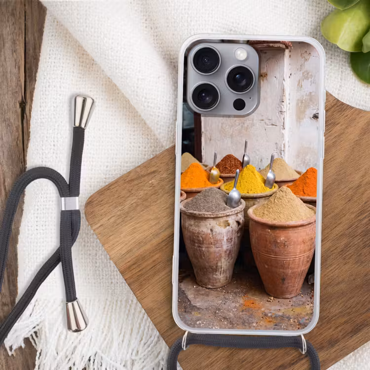 Telefoonhoesje met koord - Kruiden - Potten - Oosters — 3