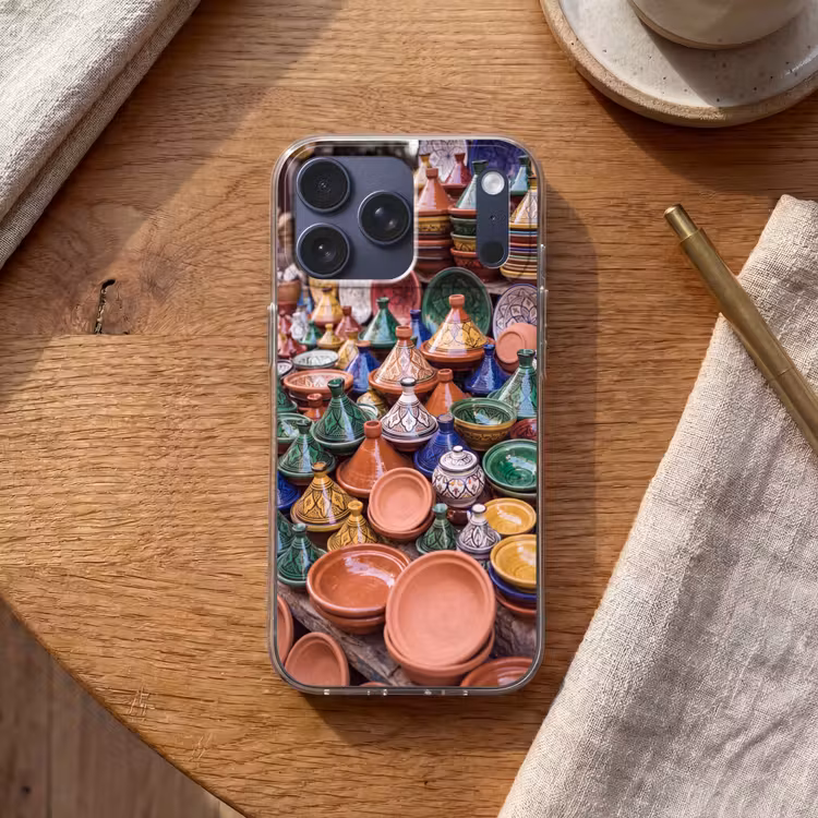 Telefoonhoesje Softcase - Aardewerk - Kleurrijk - Patroon — 2