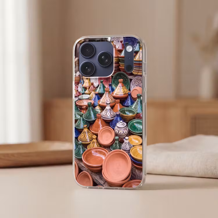 Telefoonhoesje Softcase - Aardewerk - Kleurrijk - Patroon — 3