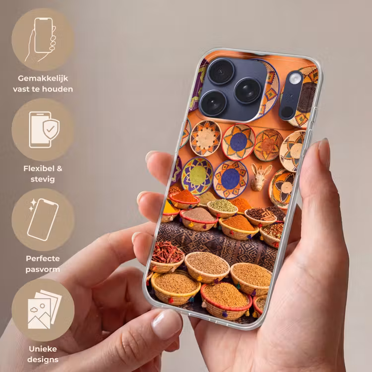 Telefoonhoesje Softcase - Eten - Kleurrijk - Cultuur — 4