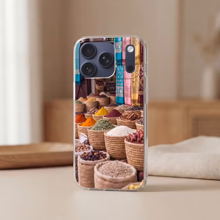 Telefoonhoesje Softcase - Kruiden - Manden - Oosters — 3