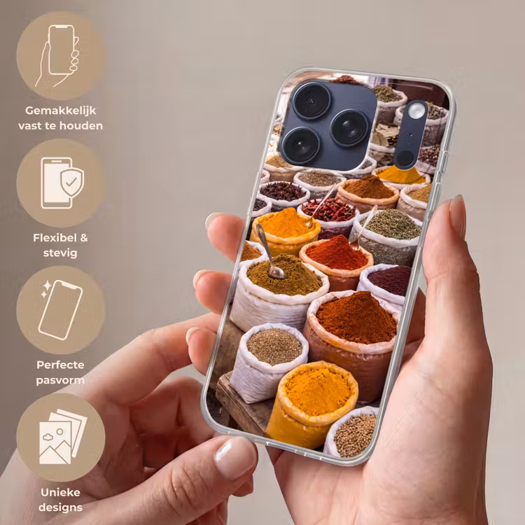 Telefoonhoesje Softcase - Kruiden - Markt - Eten — 4