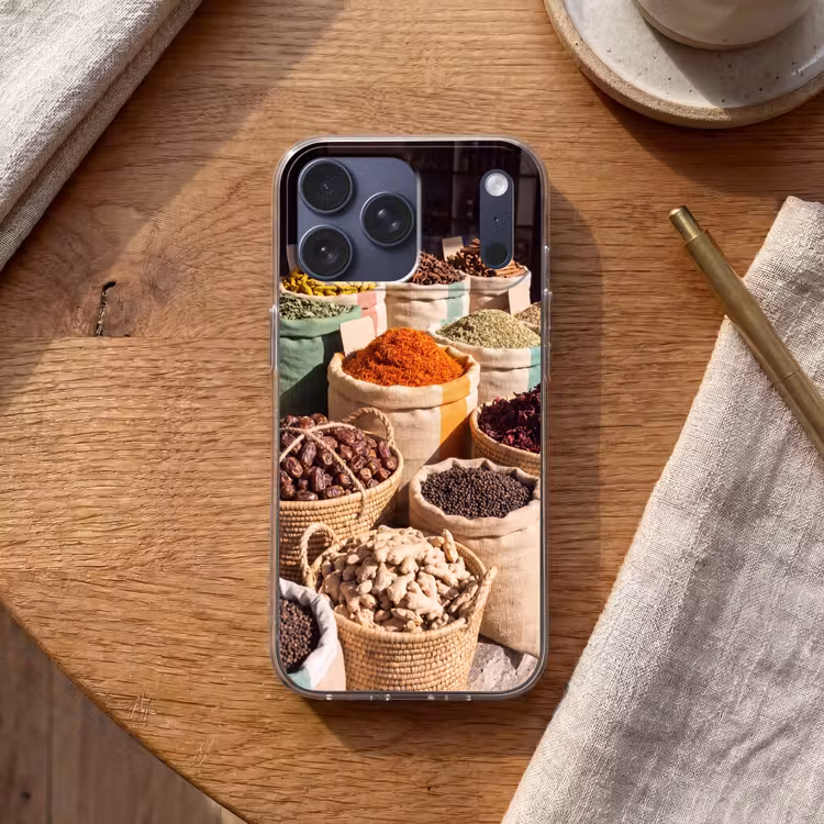 Telefoonhoesje Softcase - Kruiden - Markt - Kleurrijk — 2