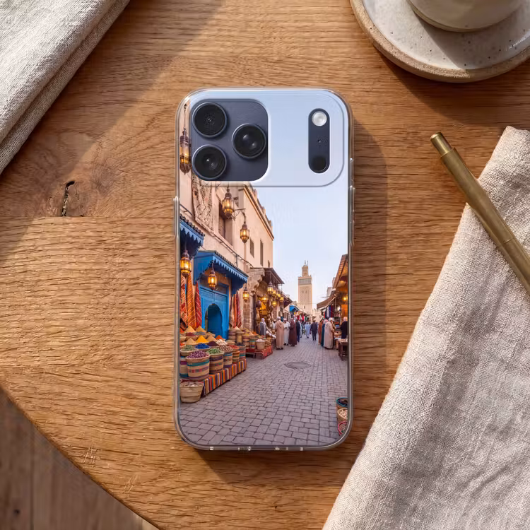 Telefoonhoesje Softcase - Markt - Oosters - Kleurrijk — 2