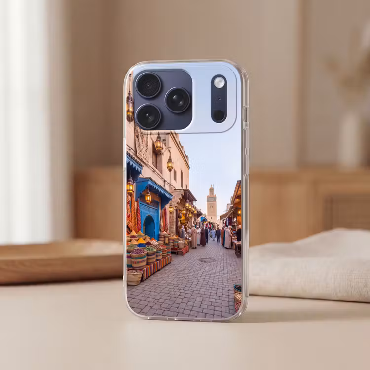 Telefoonhoesje Softcase - Markt - Oosters - Kleurrijk — 3