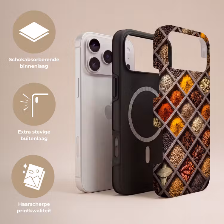 Telefoonhoesje Toughcase - Kruiden - Houten - Eten — 3