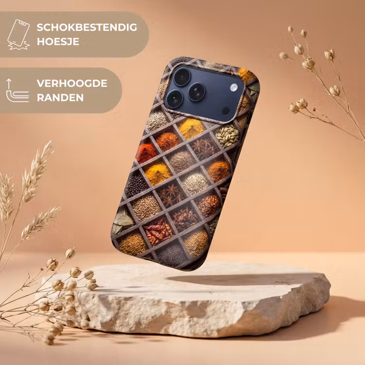 Telefoonhoesje Toughcase - Kruiden - Houten - Eten — 5