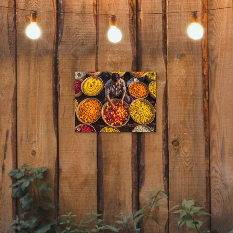 Tuinposter - Bloemen - Markt - Kleurrijk — 2