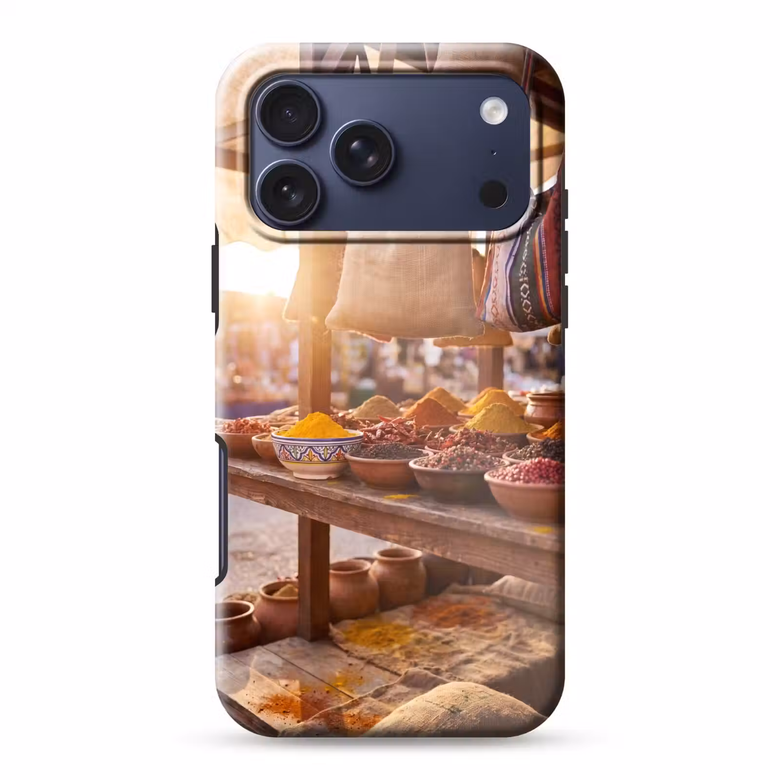 Telefoonhoesje Toughcase - Specerijen - Markt - Kleurrijk — 1