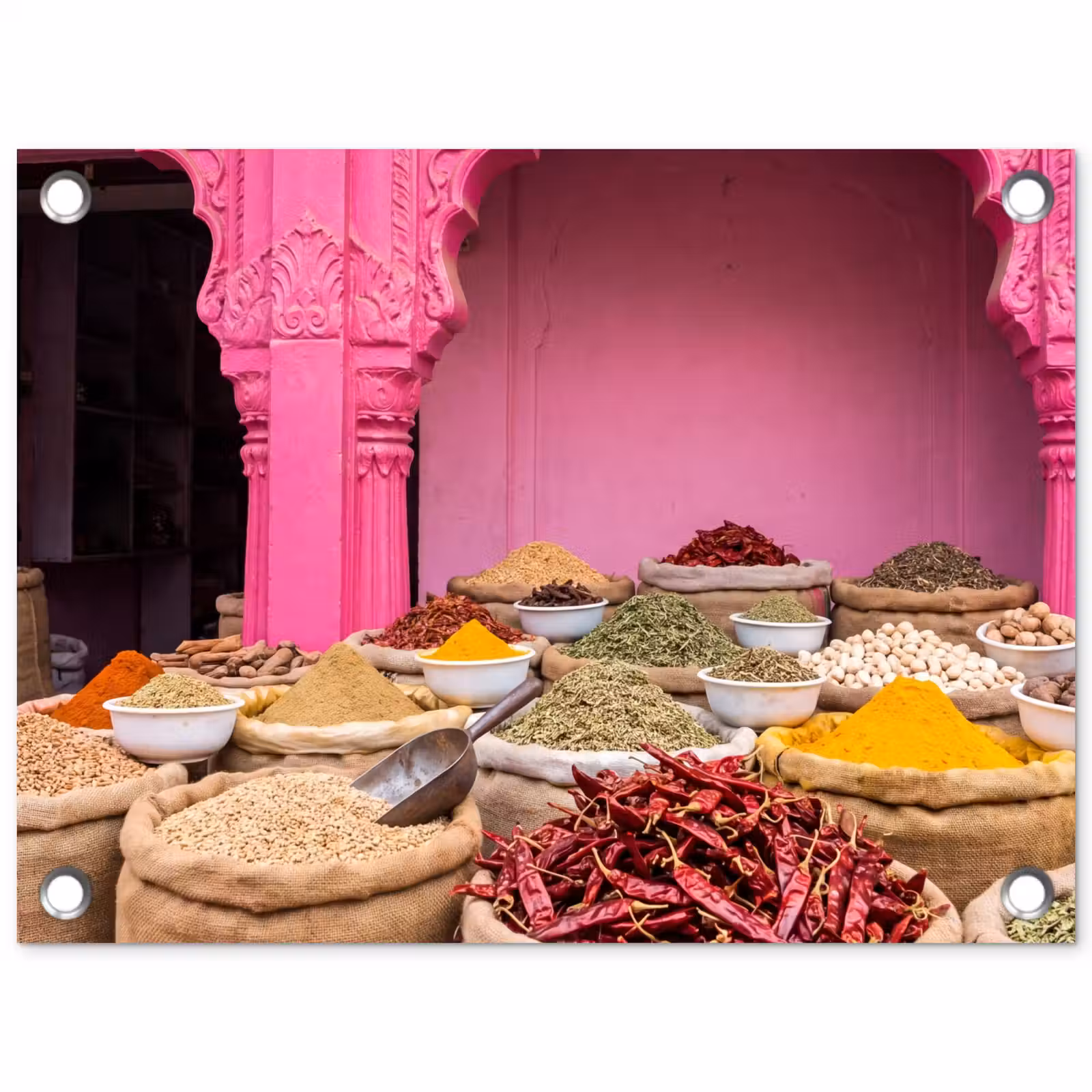 Tuinposter - Kruiden - Markt - Roze — 1