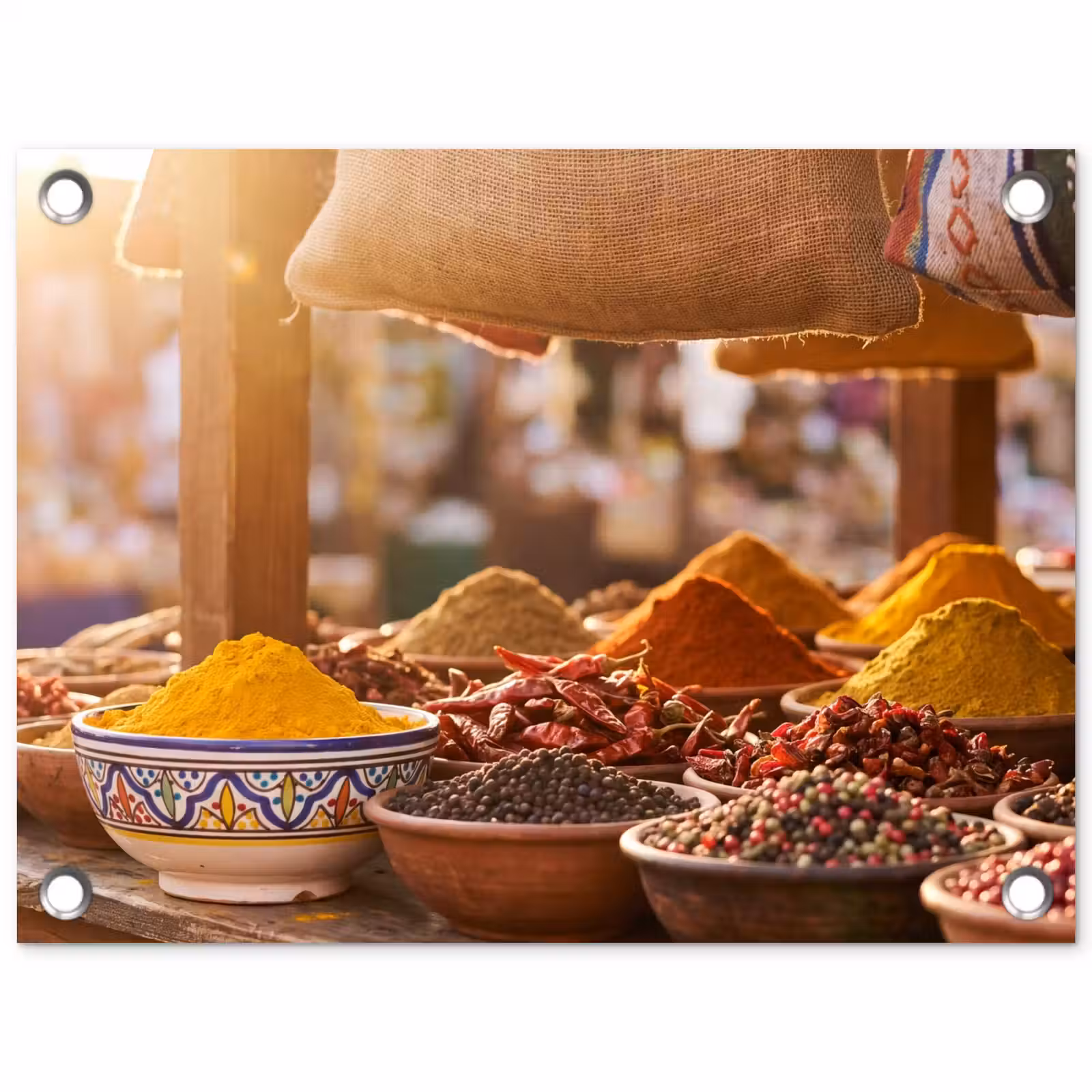 Tuinposter - Specerijen - Markt - Kleurrijk — 1