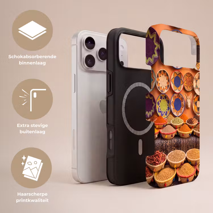 Telefoonhoesje Toughcase - Eten - Kleurrijk - Cultuur — 3