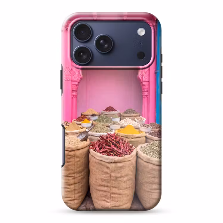 Telefoonhoesje Toughcase - Kruiden - Markt - Roze — 1