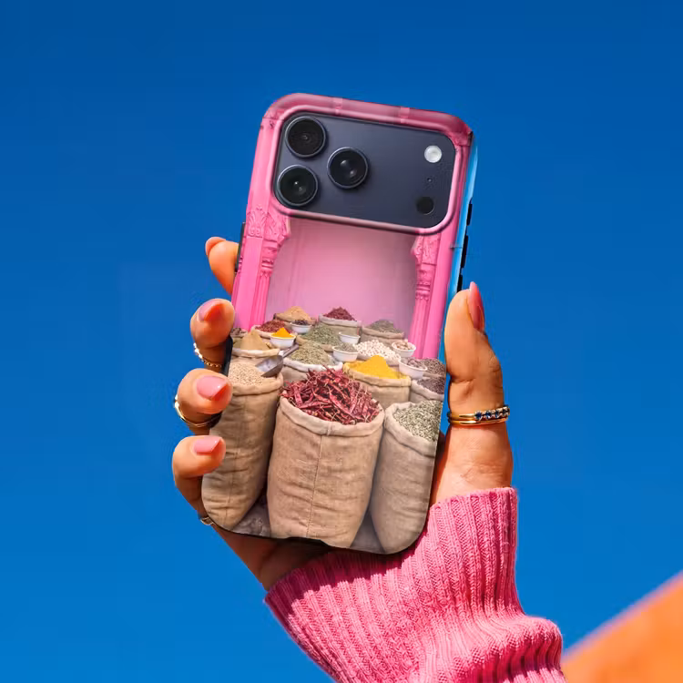 Telefoonhoesje Toughcase - Kruiden - Markt - Roze — 2