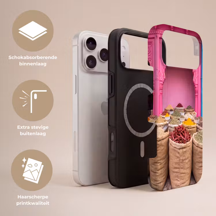 Telefoonhoesje Toughcase - Kruiden - Markt - Roze — 3