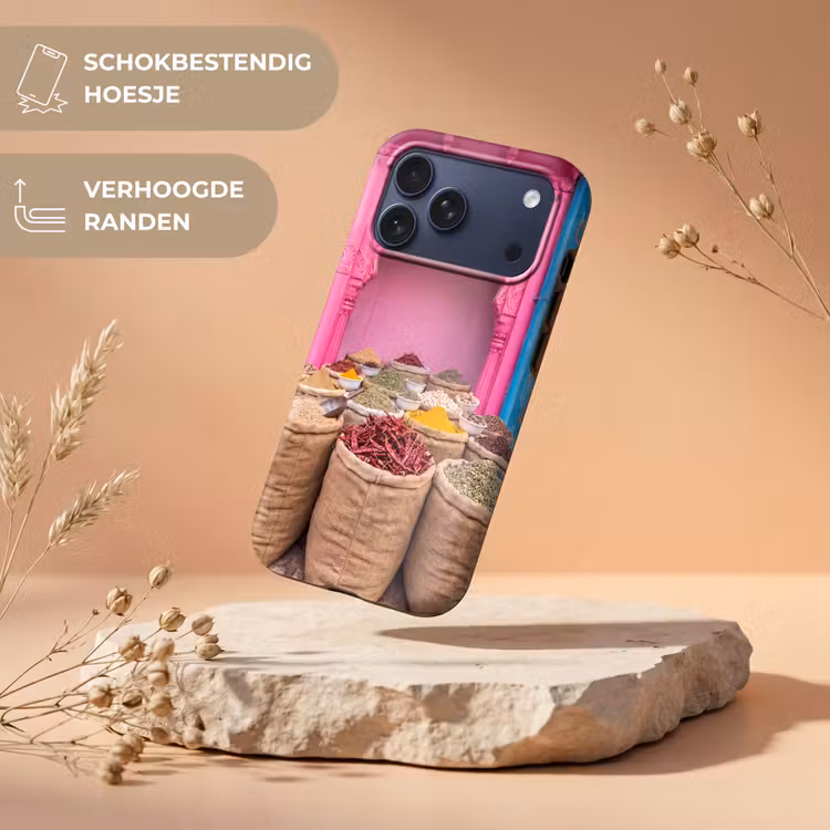 Telefoonhoesje Toughcase - Kruiden - Markt - Roze — 5