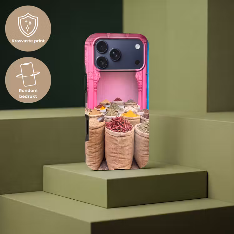 Telefoonhoesje Toughcase - Kruiden - Markt - Roze — 7