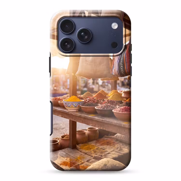 Telefoonhoesje Toughcase - Specerijen - Markt - Kleurrijk — 1