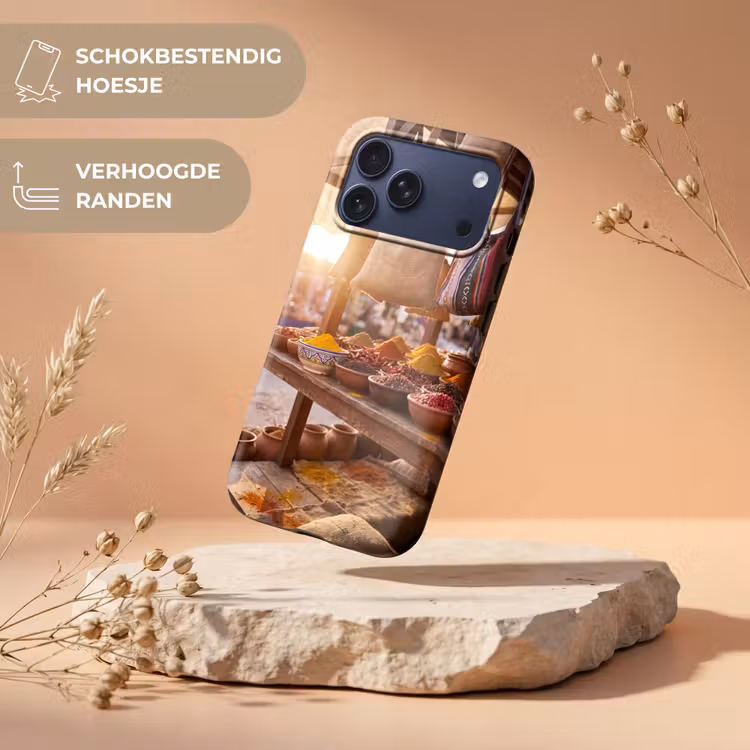 Telefoonhoesje Toughcase - Specerijen - Markt - Kleurrijk — 5