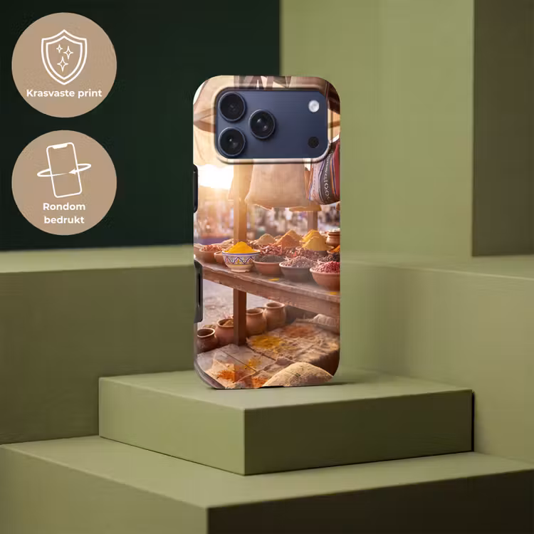 Telefoonhoesje Toughcase - Specerijen - Markt - Kleurrijk — 7
