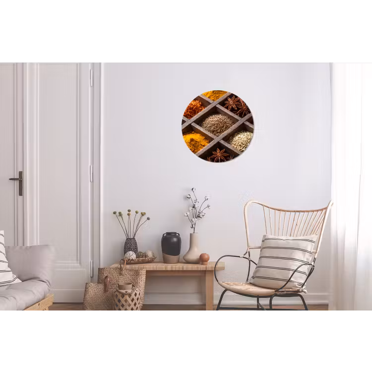 Wandcirkel - Aluminium - Kruiden - Houten - Eten — 2