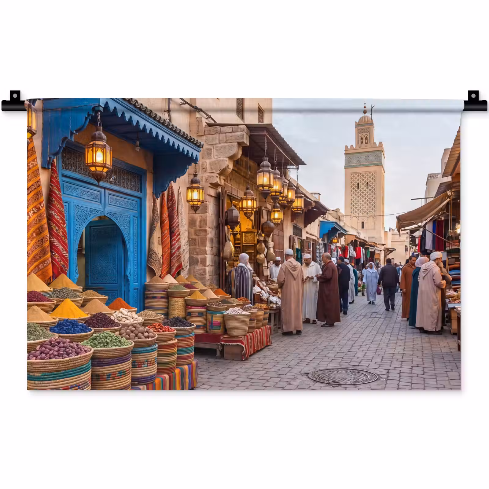 Wandkleed - Markt - Oosters - Kleurrijk — 1