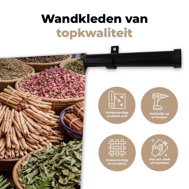 Wandkleed - Aardewerk - Oosters - Kleurrijk — 3