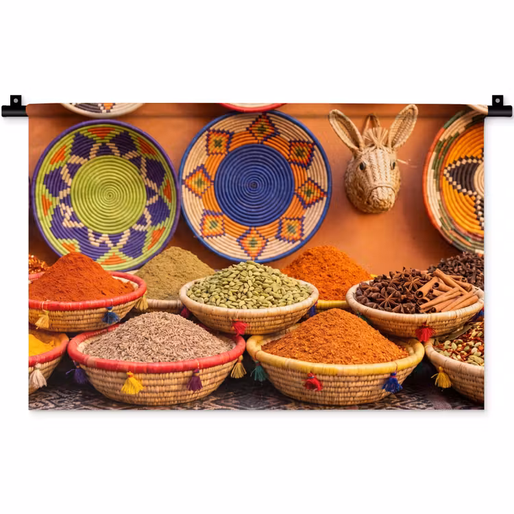 Wandkleed - Eten - Kleurrijk - Cultuur — 1