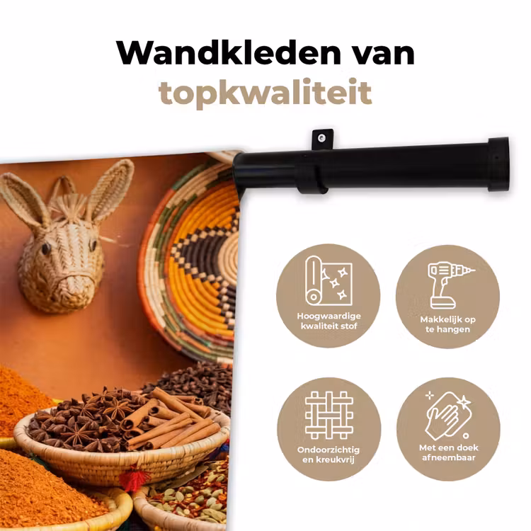Wandkleed - Eten - Kleurrijk - Cultuur — 3