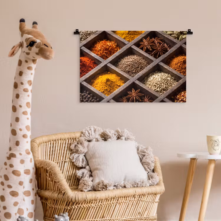 Wandkleed - Kruiden - Houten - Eten — 5