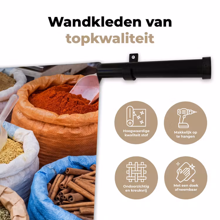 Wandkleed - Kruiden - Zakken - Markt — 3