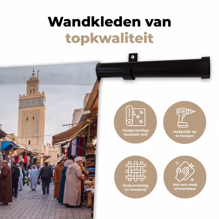 Wandkleed - Markt - Oosters - Kleurrijk — 3