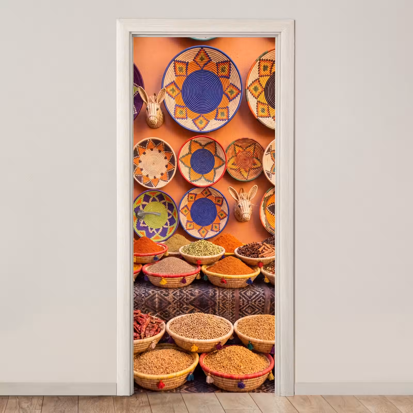 Deursticker - Eten - Kleurrijk - Cultuur — 1