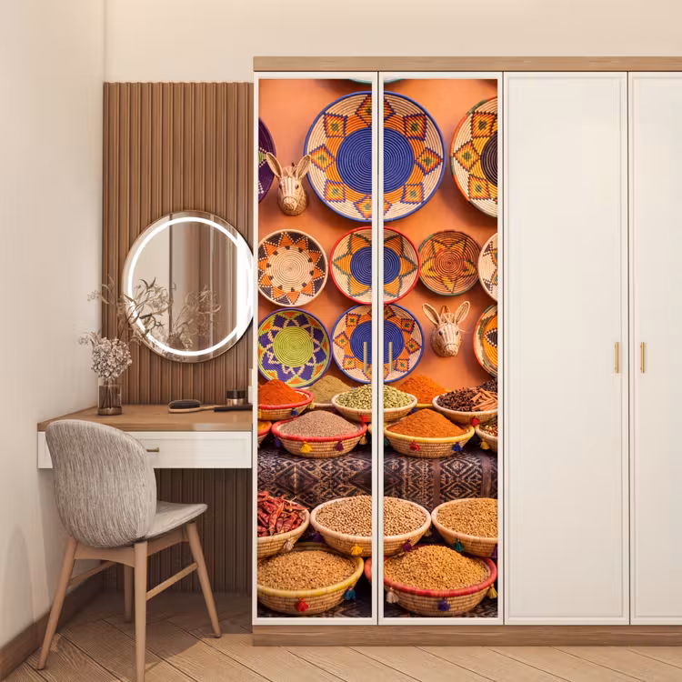 Deursticker - Eten - Kleurrijk - Cultuur — 5