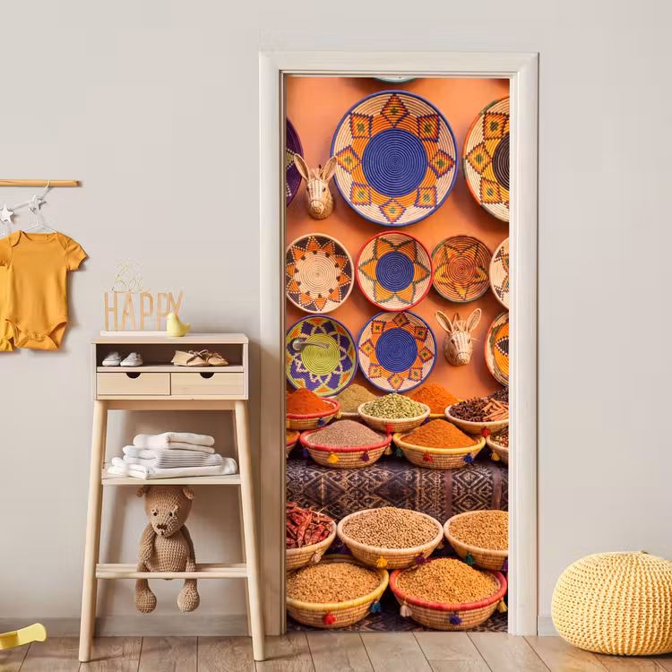 Deursticker - Eten - Kleurrijk - Cultuur — 6