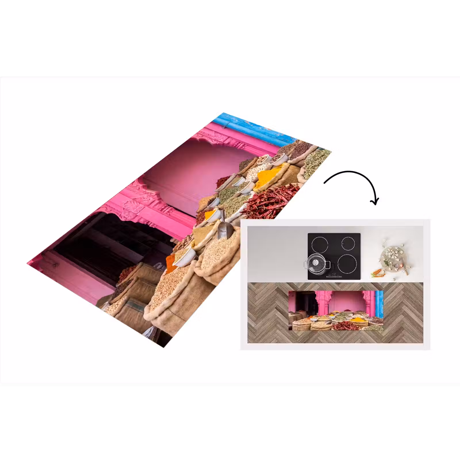 Keukenloper - Kruiden - Markt - Roze — 1