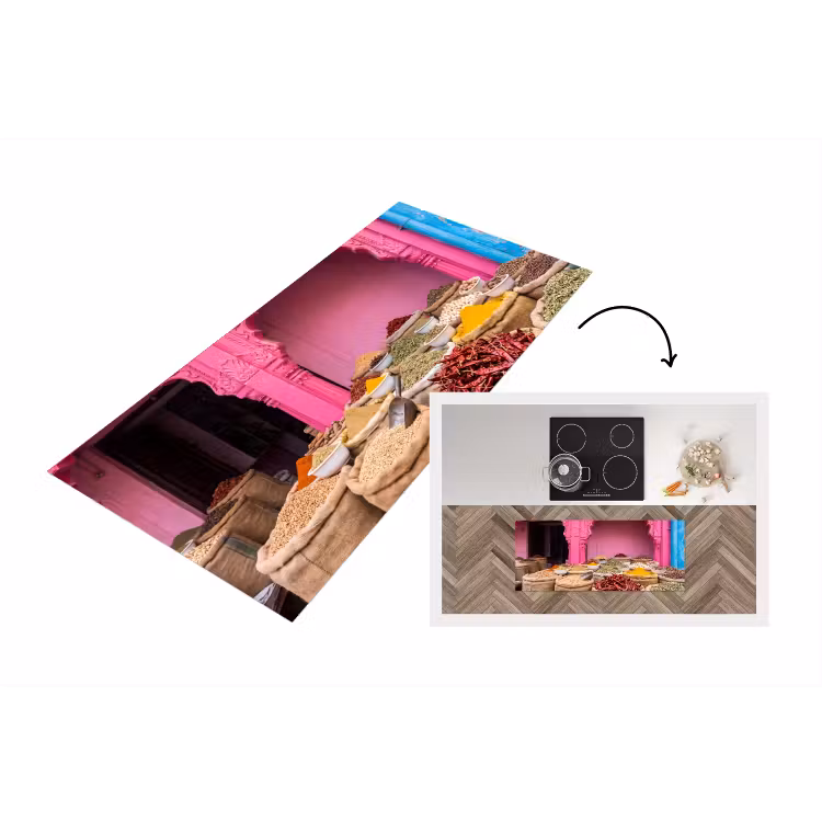 Keukenloper - Kruiden - Markt - Roze — 1