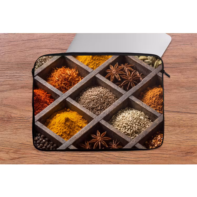 Laptophoes - Kruiden - Houten - Eten — 2