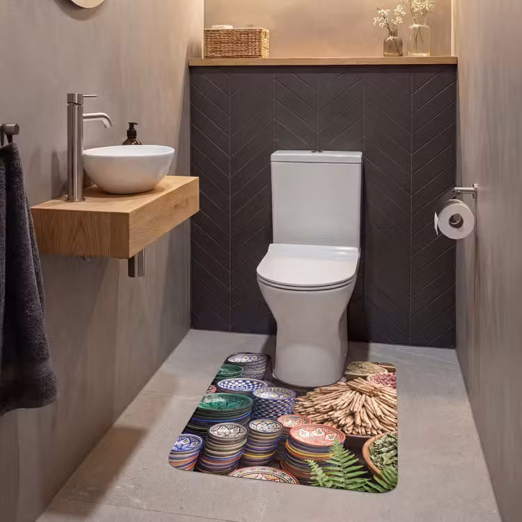 Wc Mat - Aardewerk - Oosters - Kleurrijk — 2