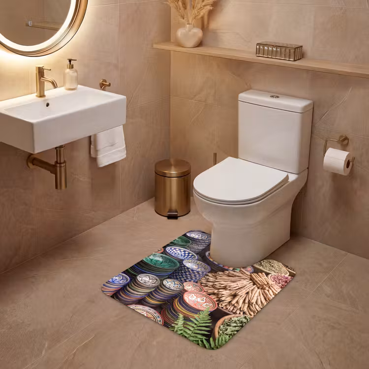 Wc Mat - Aardewerk - Oosters - Kleurrijk — 3
